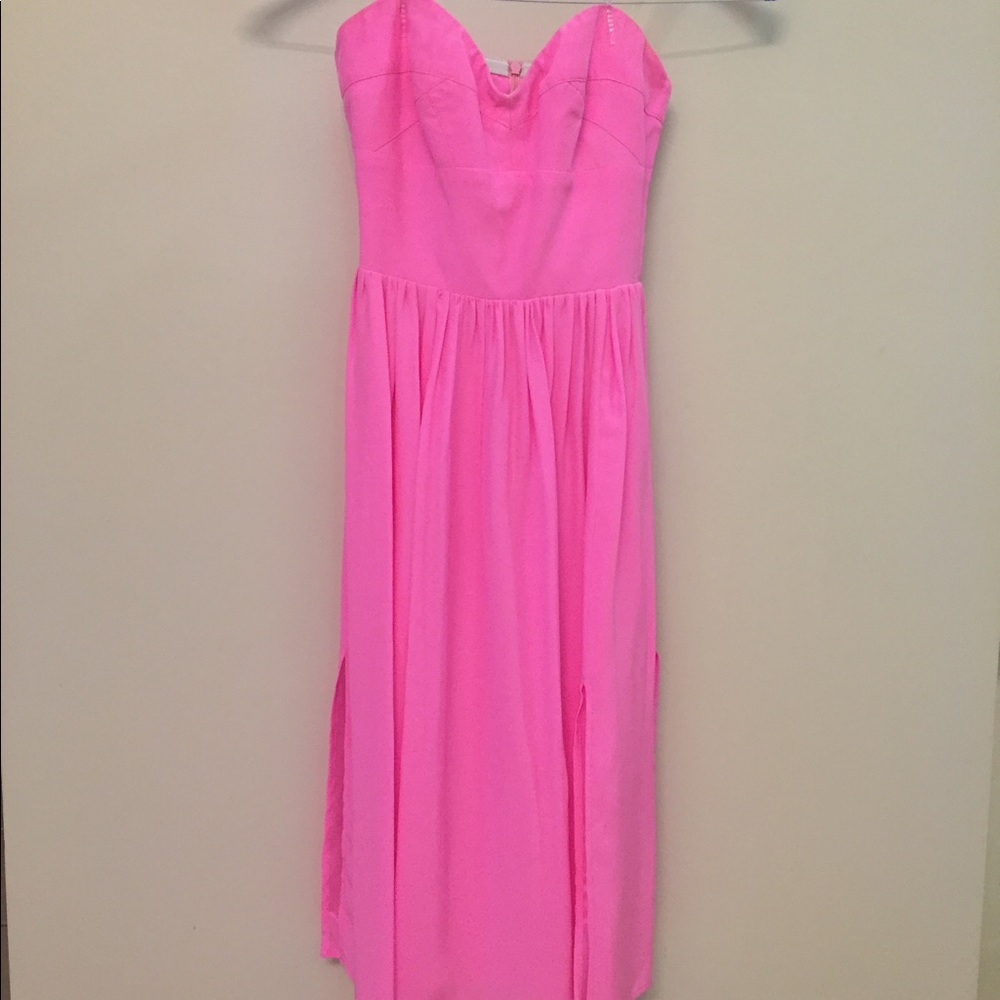Gorgeous Amanda Uprichard Pink Dress with slits!